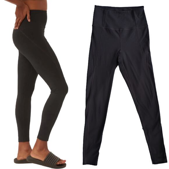 Girlfriend Collective High Rise Compression Leggings Black Size Small 28.5" Ins - Picture 1 of 10